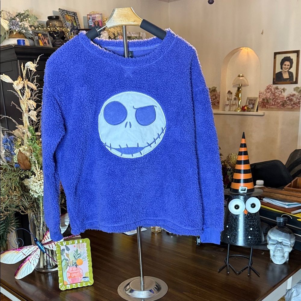 Disney The Nightmare Before Christmas Purple Fuzzy Sweater